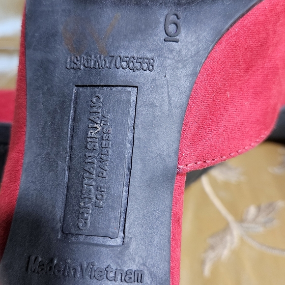 CO Red Suede Women's Heels - Picture 3 of 8